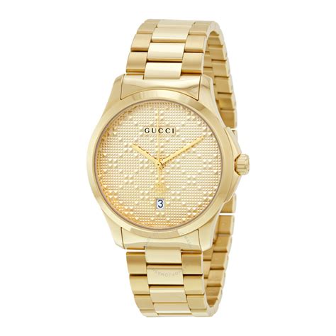 gucci watch gold detailing